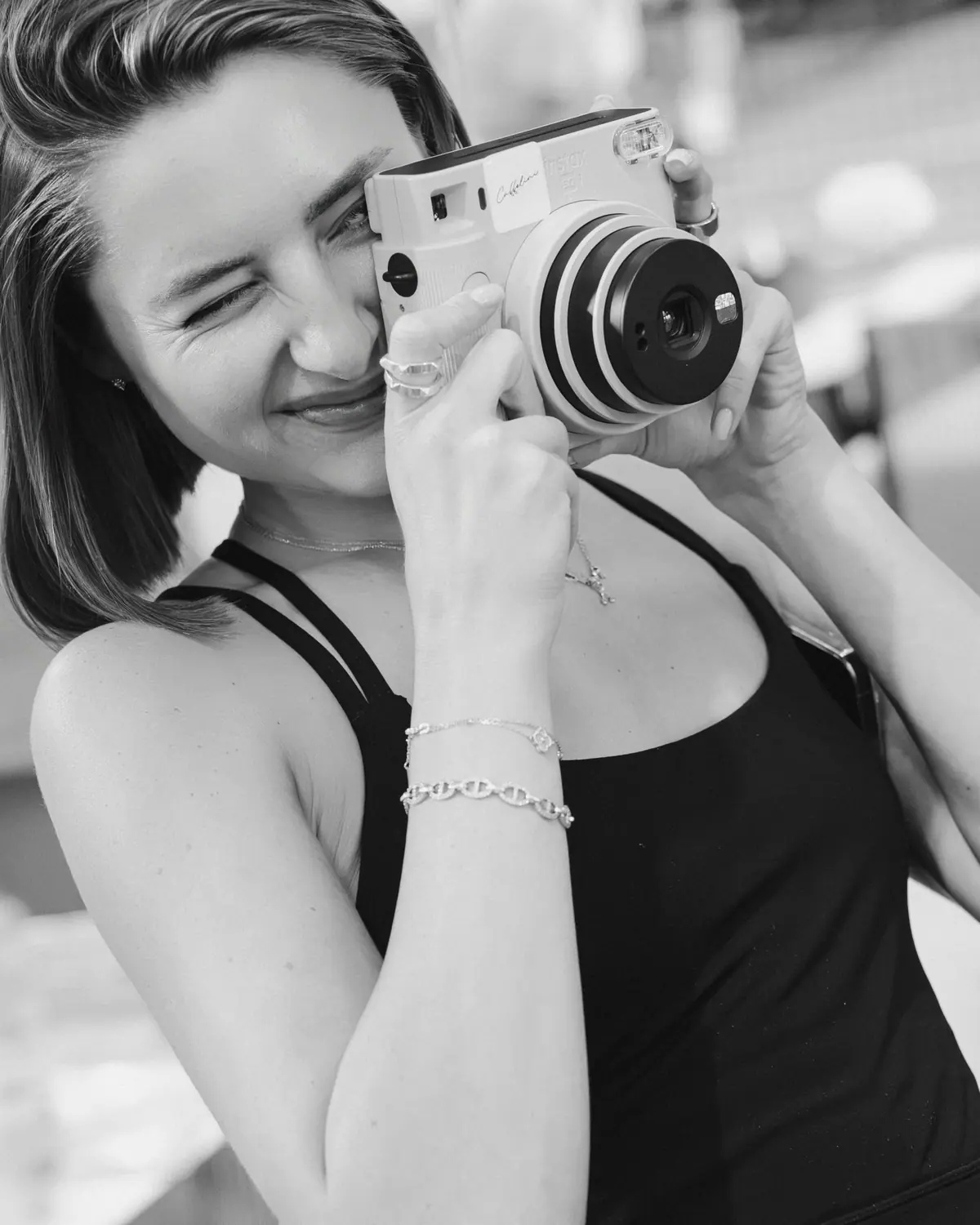 Guest with instant camera