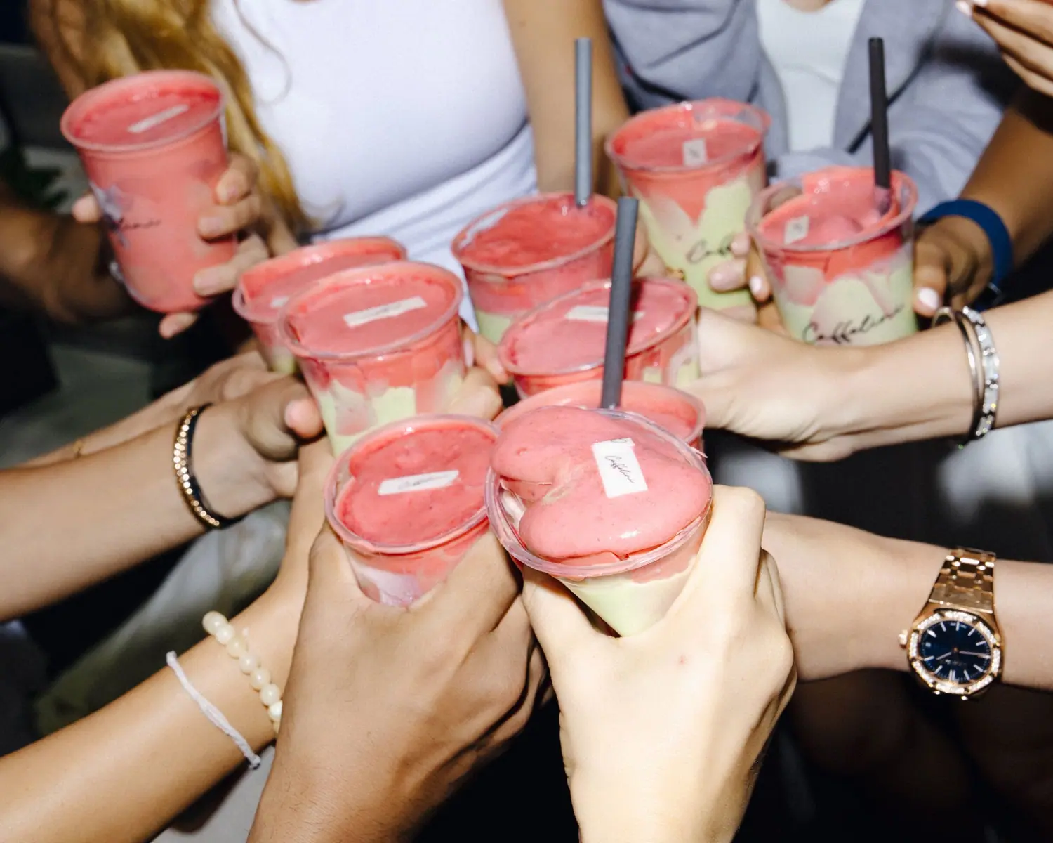 Cheers with smoothies