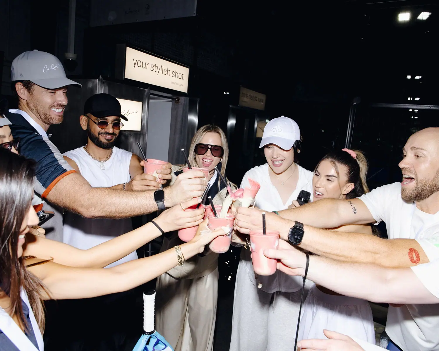 Cheers at the grand opening